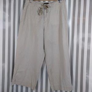 Lee Linen & Cotton Khakis Crop Capris 12